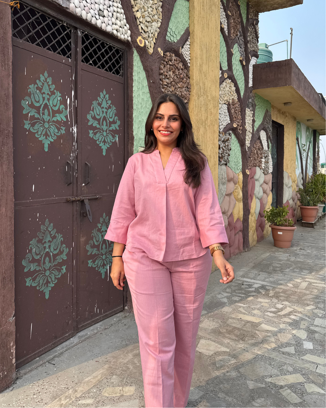 Luxe Solids Cotton Cord Set (Pink)
